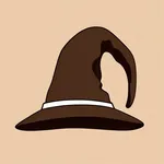 tall brown witch hat image